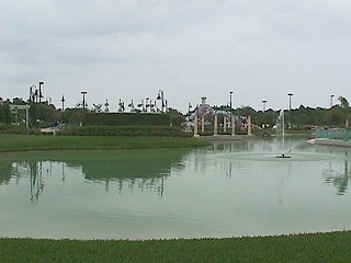 The course from a distance.