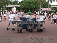Jamming and cleaning their way around Epcot