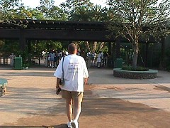 Rick enters into the park... for the first time.
